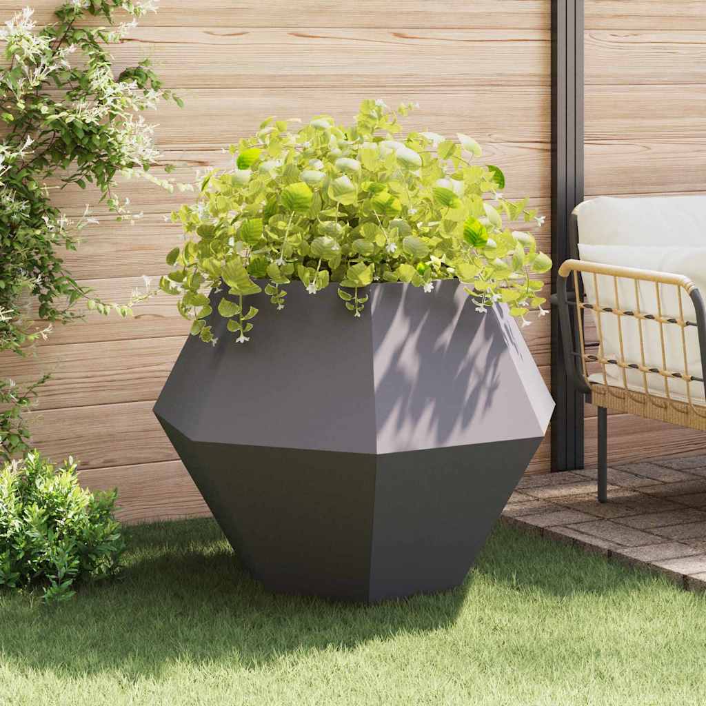 Jardinera 2 Uds. Negro 100 X 100 X 80 Cm Acero_3