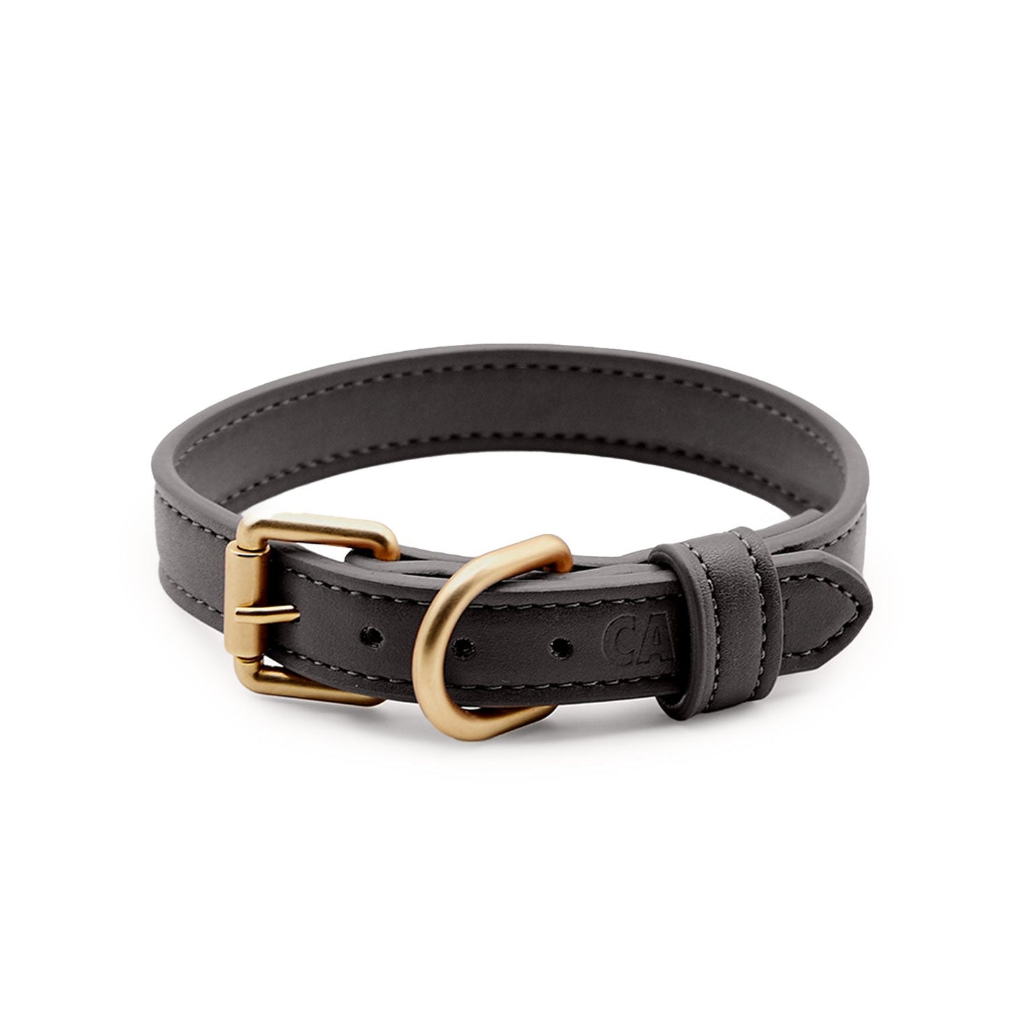 Cafide Collar De Cuero Vegano Negro. Modelo Jala._0
