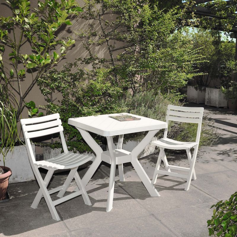 Pack 2 Sillas De Exterior Plegables Hoku Polipropileno, Blanco, 44 X 78 X 41_2