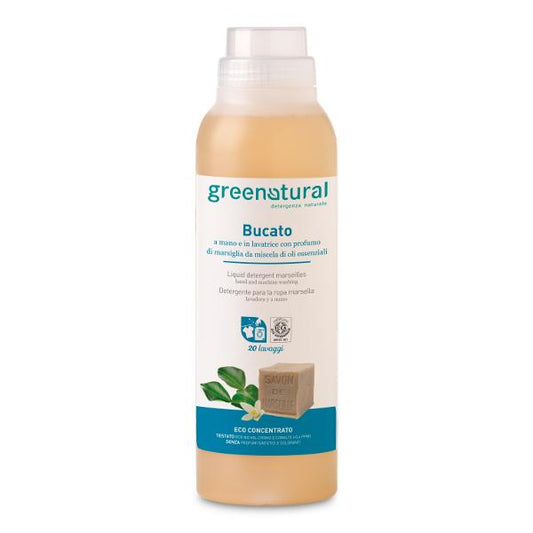 Detergente para roupa Greennatural Marselha, lavagem à mão, 1 L