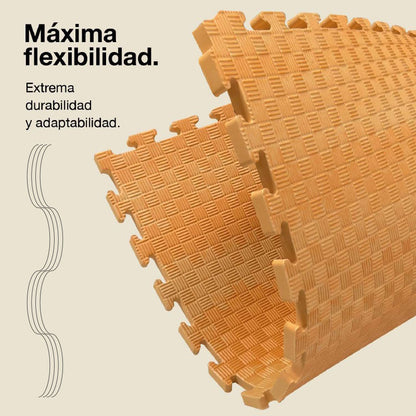 Jowy Tatami Puzzle 2cm 100x100cm – Superficie 5 Líneas Madera