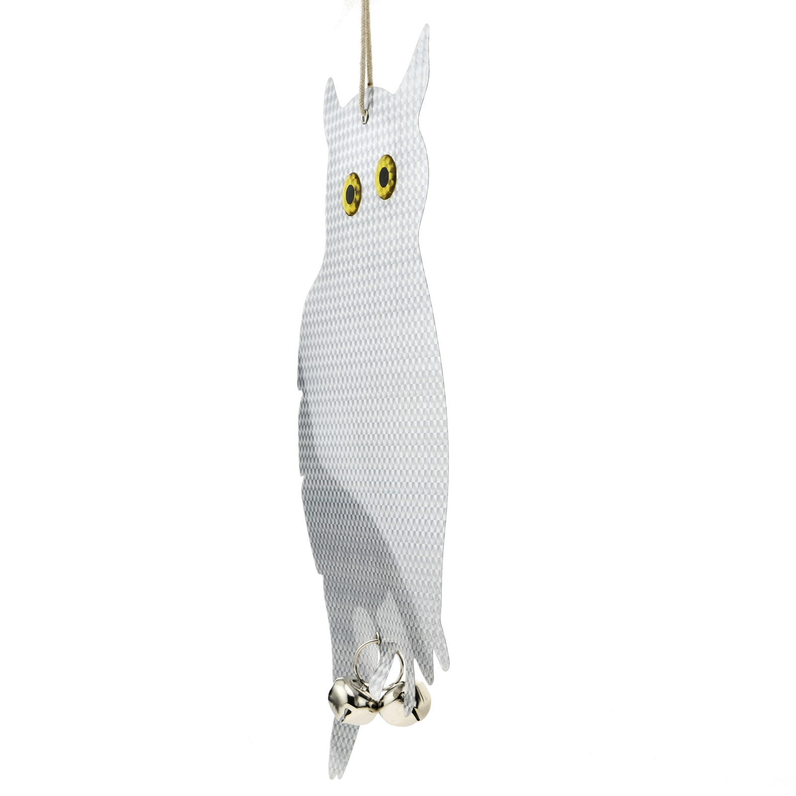 Ahuyentador De Aves Repelente De Pájaros Espantapájaros Tipo Búho Reflectante Y Cascabeles 2-pack_2