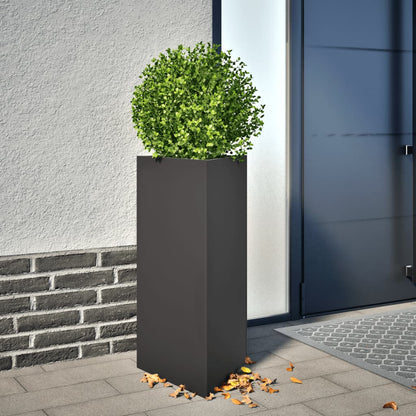 Jardinera Triangular Acero Negro 40x34,5x75 Cm_1