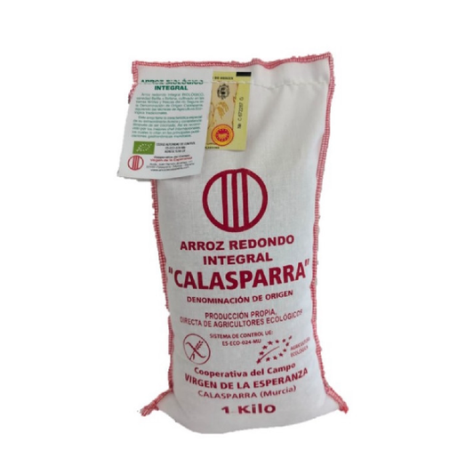 Arroz integral Calasparra em saco de pano 1 kg