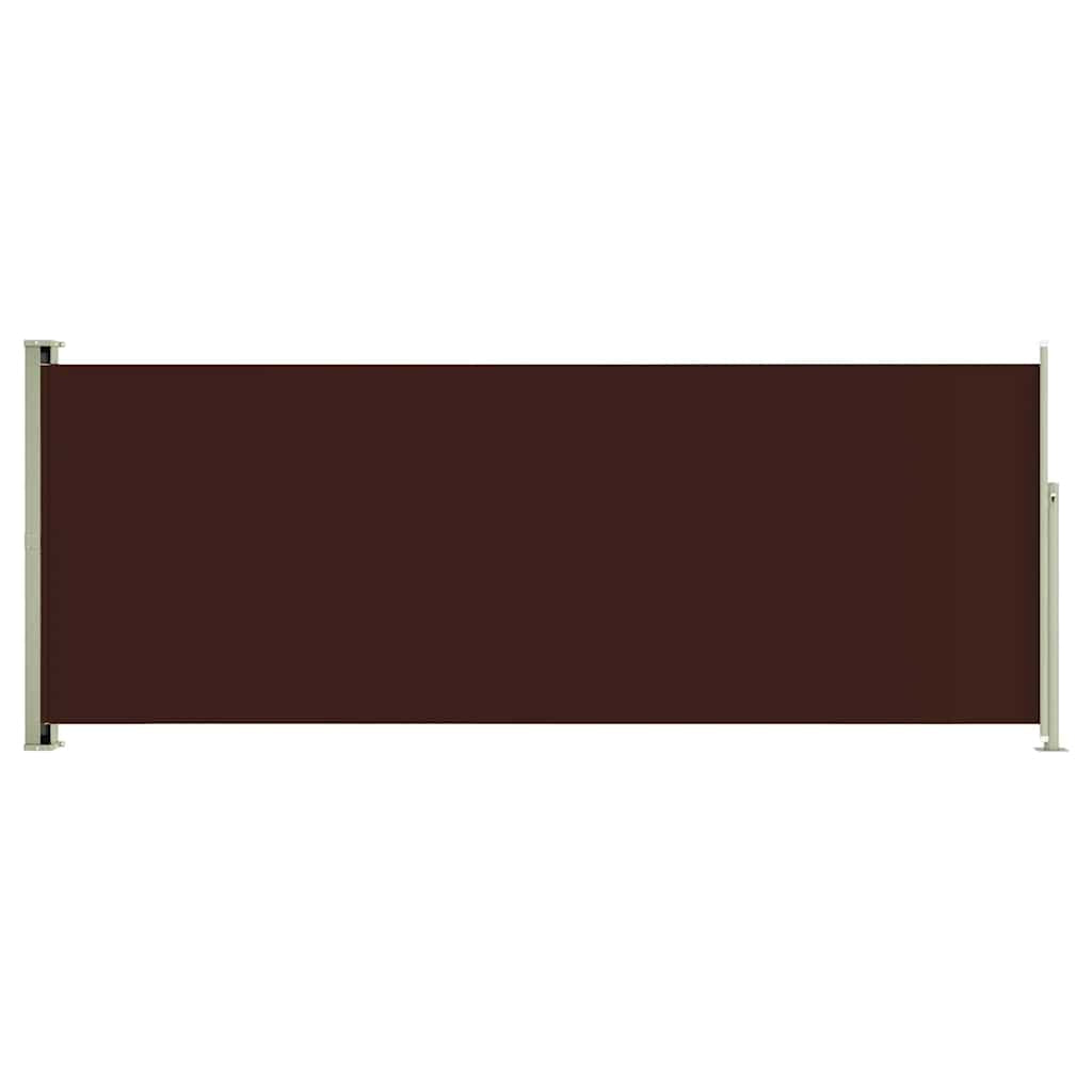 Vidaxl Toldo Lateral Retráctil De Jardín Marrón 117x300 Cm_0