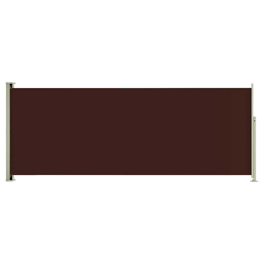 Vidaxl Toldo Lateral Retráctil De Jardín Marrón 117x300 Cm_0