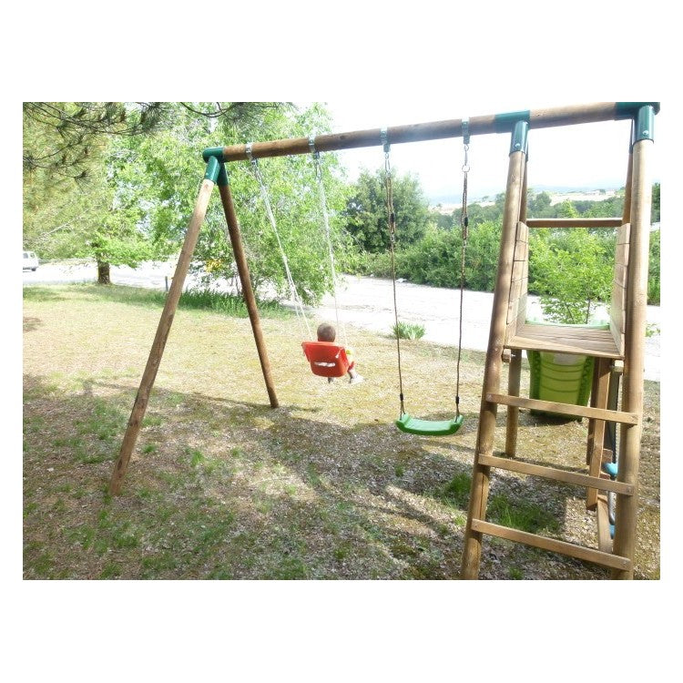 Parque Infantil Masgames Mauna Loa L (madera Redonda) 2 Asientos Planos + 1 Asiento Extra Bebe._4