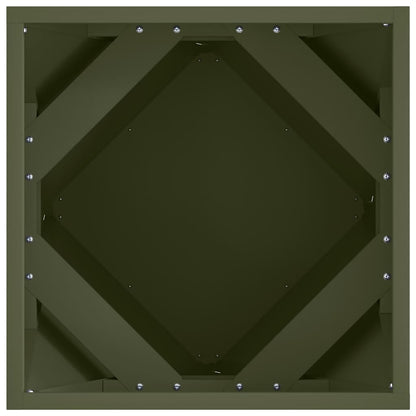 Jardinera Verde Oliva 40 X 40 X 40 Cm Acero_5