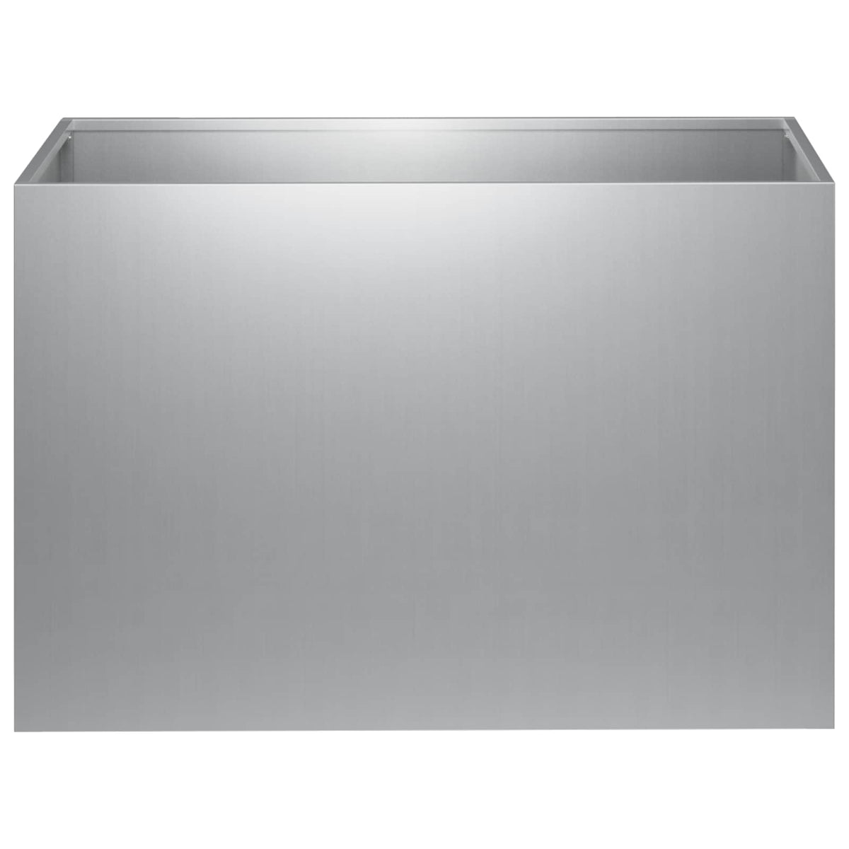 Macetero De Jardín Plateado 60 X 40 X 40 Cm Acero Galvanizado_2
