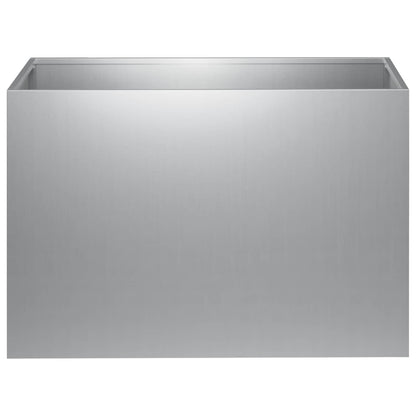 Macetero De Jardín Plateado 60 X 40 X 40 Cm Acero Galvanizado_2