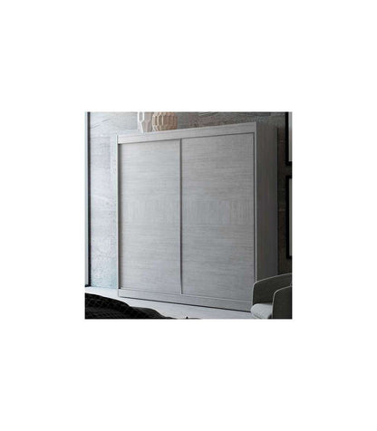 Armario Ropero 2 Puertas Correderas Perú Acabado Blanco Tibet, 210cm(alto) 200cm(ancho) 60cm(fondo)_0