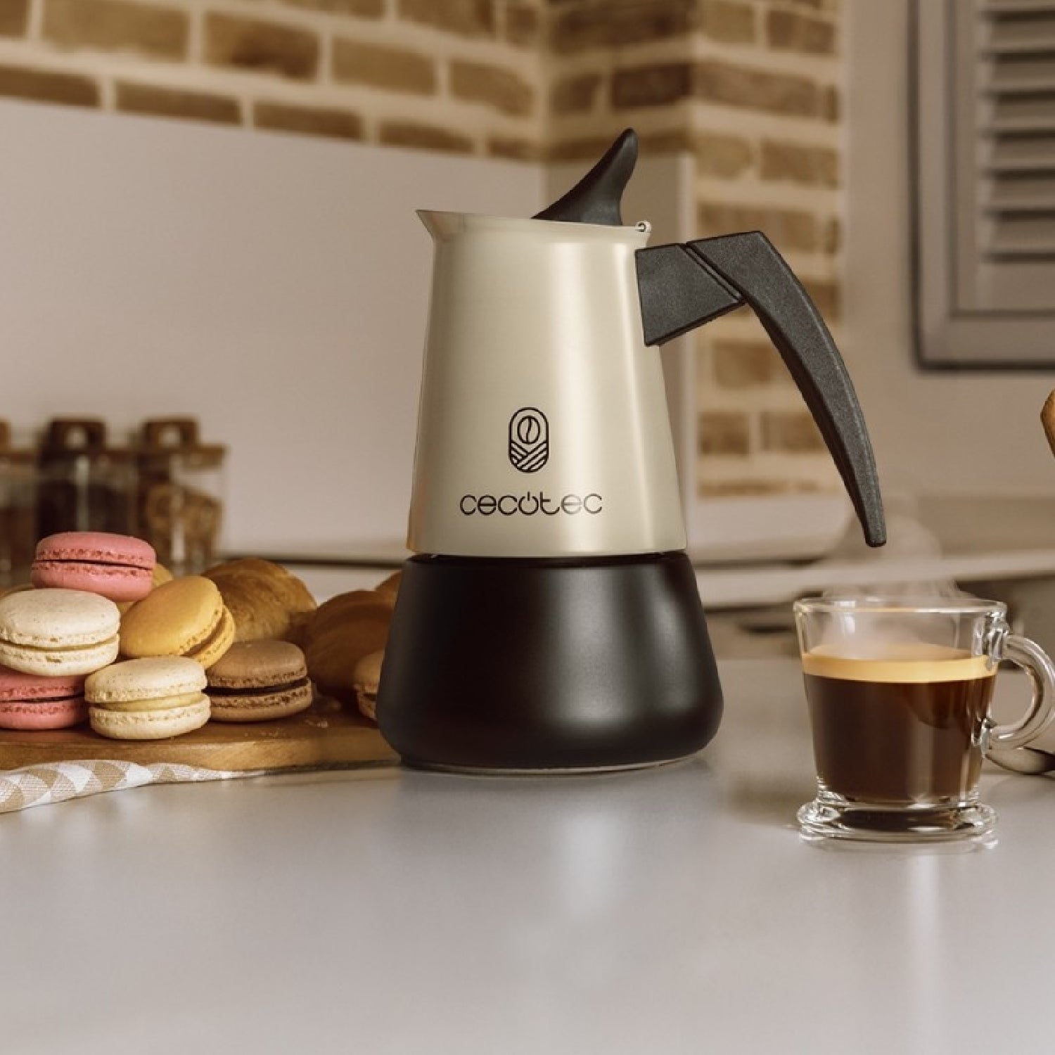 Cecotec Cafetera Italiana Piccolina 600 Green. 300ml, 6 Tazas De Café, Acero Inoxidable, Apta Todas Superficies, Filtro_2