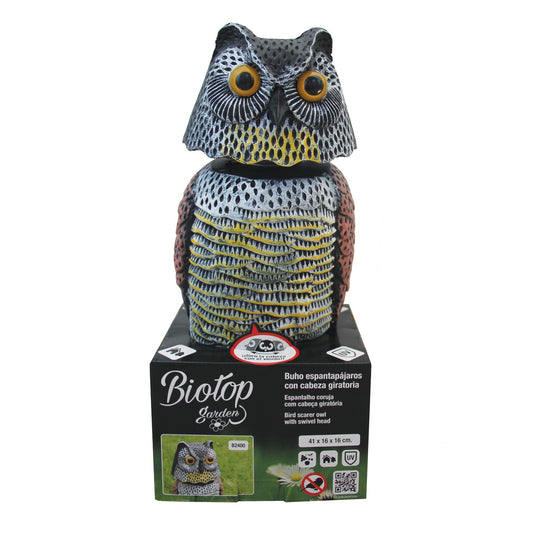 Coruja Espantalho Cabeça Giratória 41 cm Biotop