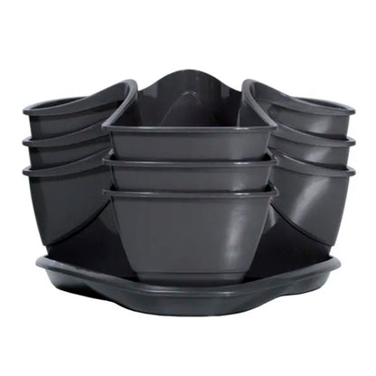 Jardín Vertical Colgante Coubi Herbal 9l., Dimensiones (mm) 295x295x880, Color Grafito