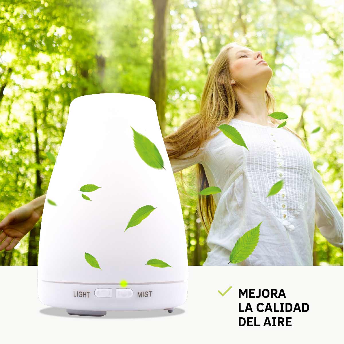 Brumizador Ultrasónico 100 ml SYS Aromas | Humidificador Compacto | Difusor Aromaterapia | Luz Led_1
