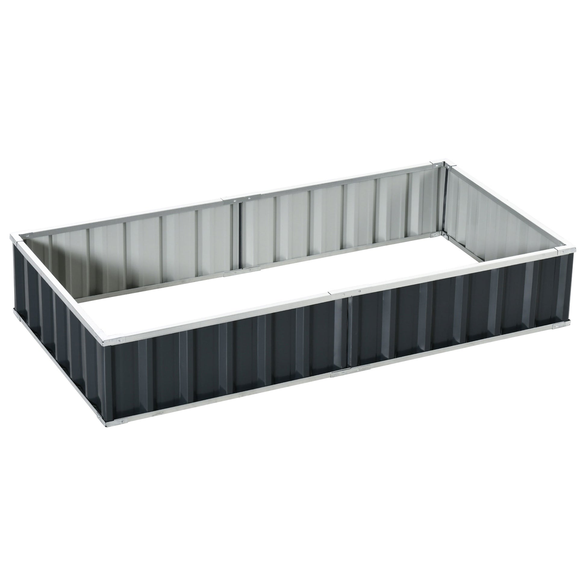 Outsunny Huerto Urbano 174x90x30cm Con Guantes Para Cultivos Plantas Flores Gris_0
