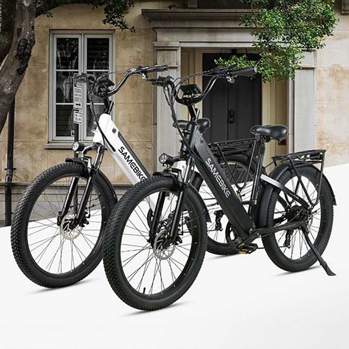 Bicicleta Eléctrica De Paseo Rs-a01 750w-48v-14ah (672wh) - Fatbike 26x3.0 Color Blanco_3