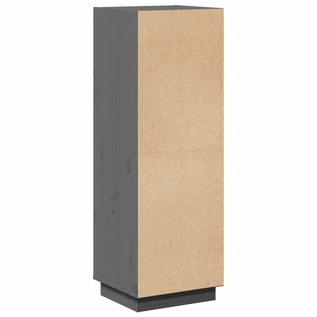 Aparador Alto De Madera Maciza De Pino Gris 37x34x110 Cm / Vetonek_4