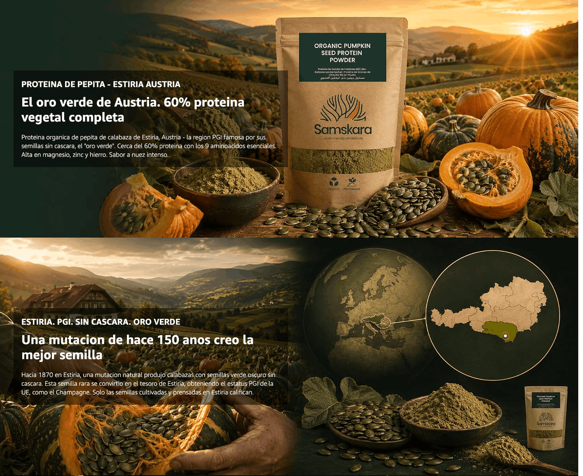 Proteína De Calabaza Tostada Bio - 500g | Proteína Vegetal Ecológica Vegana Para Batidos Y Repostería_2
