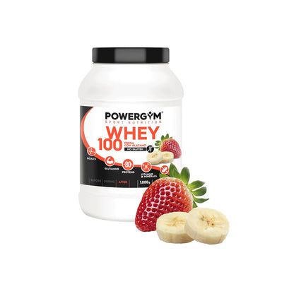 Powergym Whey Protein 100 Morangos com Banana 2 kg