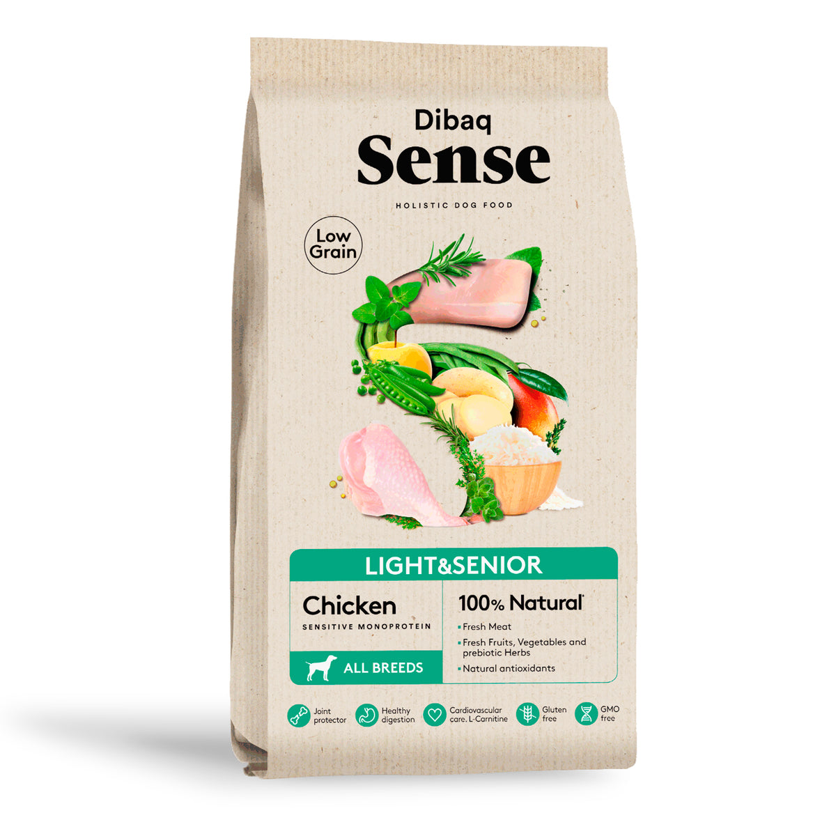 Dibaq Sense Low Grain Pollo Light O Senior 12 Kg_0