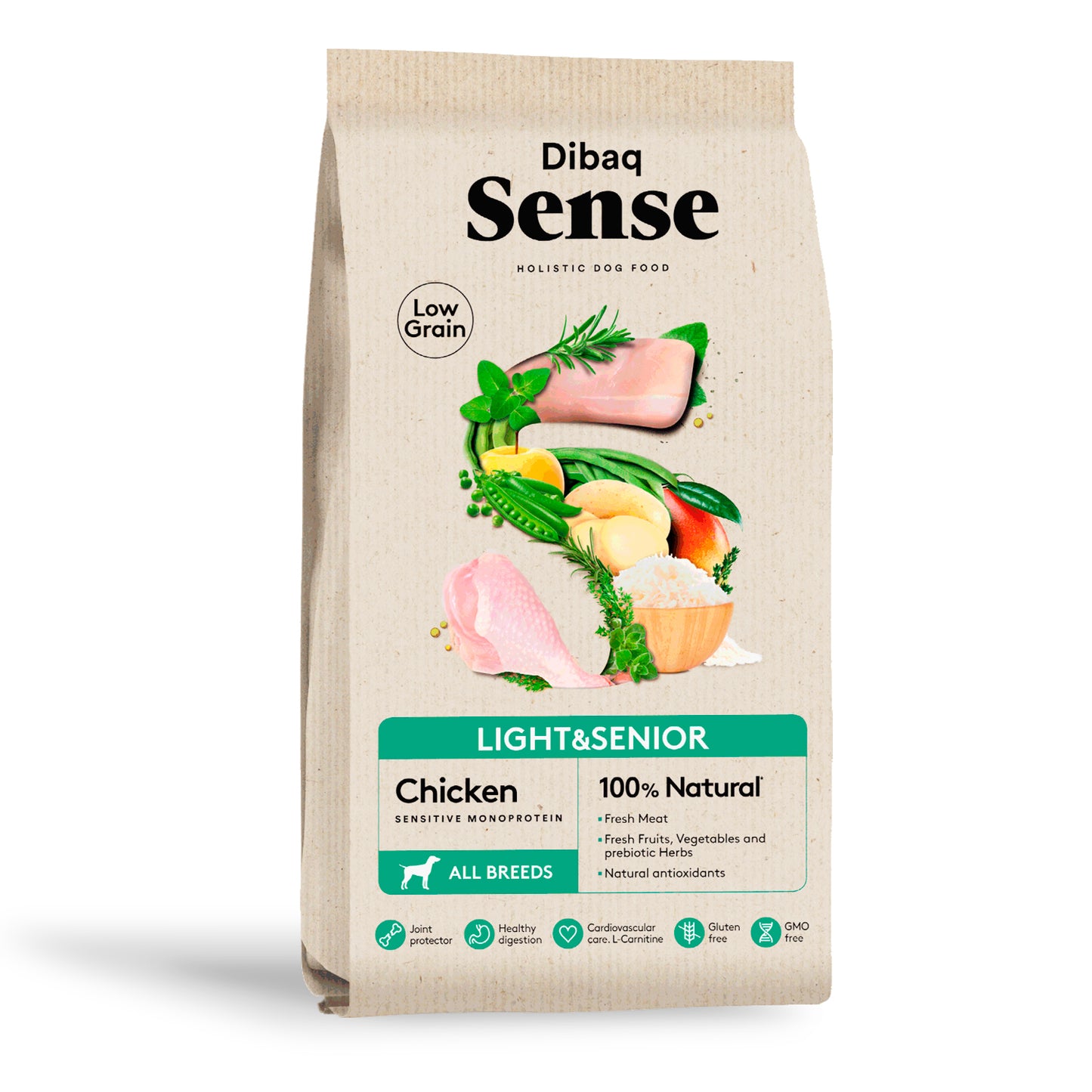 Dibaq Sense Low Grain Pollo Light O Senior 12 Kg_0