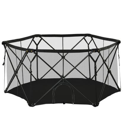 Pawhut Parque Para Mascotas Plegable Acero Con Bolsa De Transporte 148x134x67 Cm_0