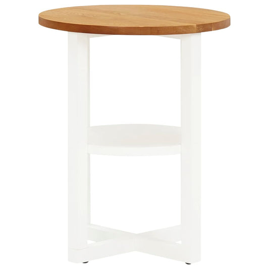 Mesita Auxiliar De Madera De Roble Maciza 40x50 Cm_0