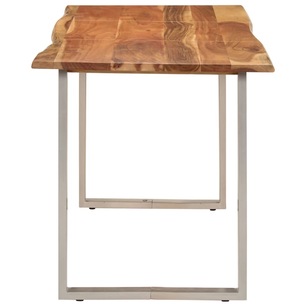 Mesa De Comedor Madera Maciza De Acacia 140x70x76 Cm_1