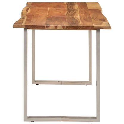 Mesa De Comedor Madera Maciza De Acacia 140x70x76 Cm_1