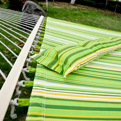Outsunny Hamaca Colgante Algodón Jardín Camping Playa Pícnic Carga Máx. 180 Kg_4