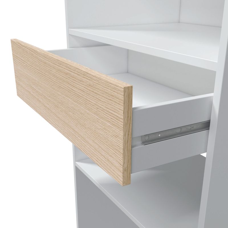 Armario Vestidor Melamina, Blanco Artik, X 187 X 40cm_5