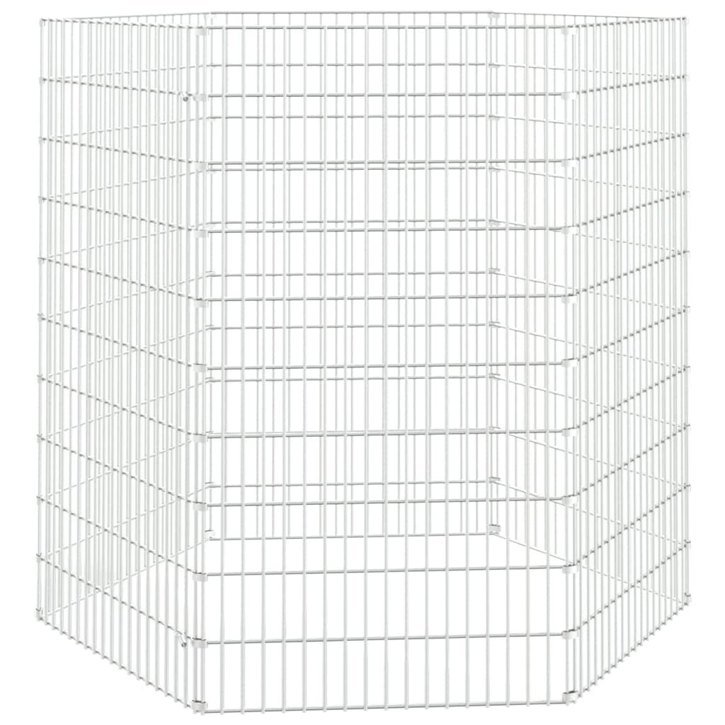 Vidaxl Recinto Animales Corral 6 Paneles Hierro Galvanizado 54x100 Cm_0