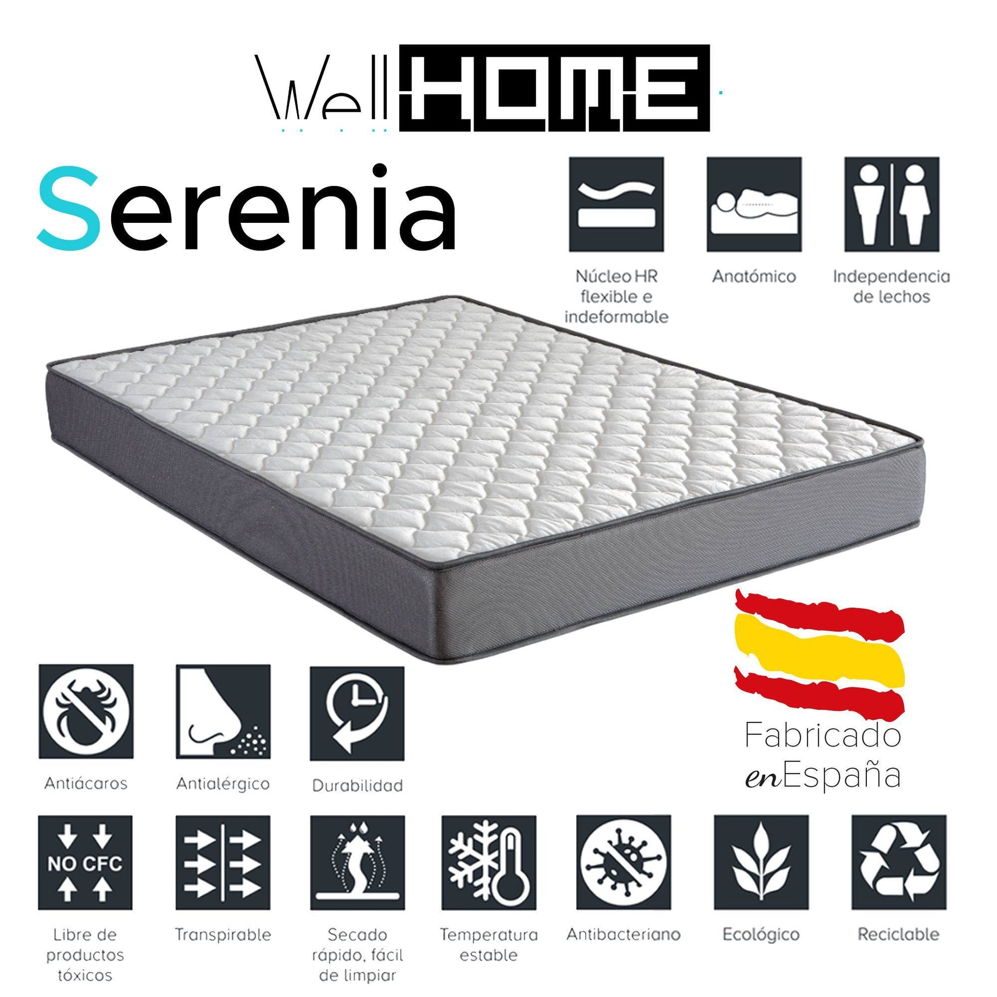 Cama Infantil Cabaña Bosco 90x190cm Con Colchón Serenia Transpirable_1