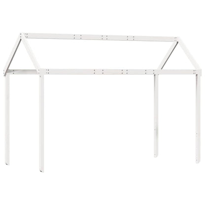 Techo De Cama Infantil Madera Maciza Blanco 217x85,5x154 Cm_0