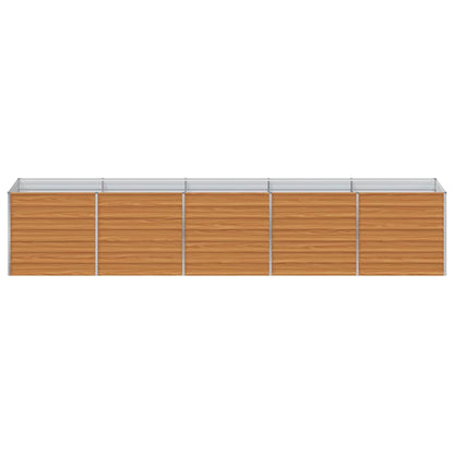 Arriate Elevado Marrón Claro 400 X 80 X 77 Cm Acero Galvanizado_4