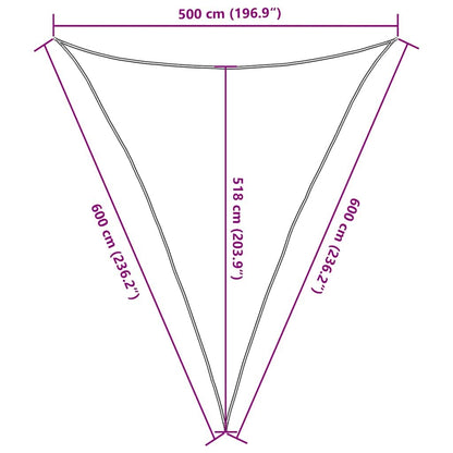 Vidaxl Toldo De Vela Hdpe Rojo 160 G/m² 5x6x6 M_2