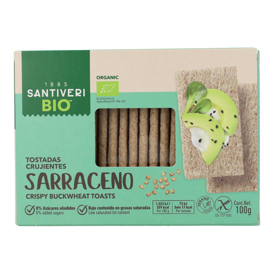 Tosta de trigo sarraceno biológica leve e crocante Santiveri 100 g