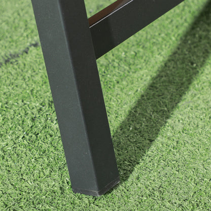 Outsunny Tumbona De Ratán Sintético Plegable Con Respaldo Ajustable Gris Oscuro_3