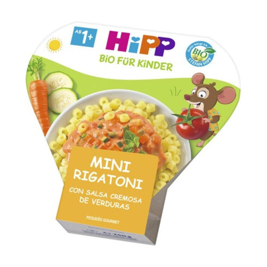 Mini rigatoni com molho cremoso de legumes HIPP 250 g. 