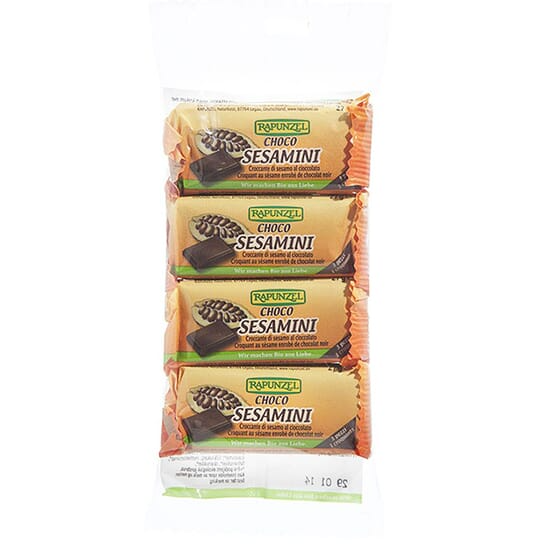 Barra de chocolate com sésamo Rapunzel 4x27g