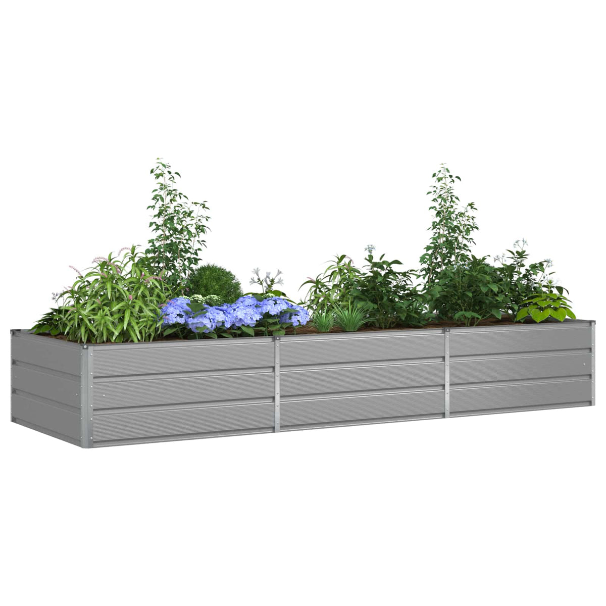 Jardinera Gris Claro 290 X 100 X 45 Cm Acero Galvanizado_2