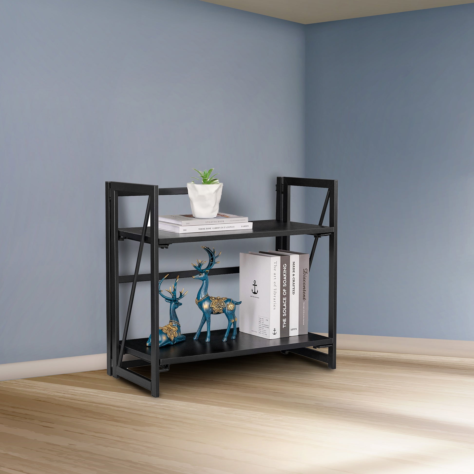 Well Home Estanteria Metalica En Color Negro 60x30x55cm_2