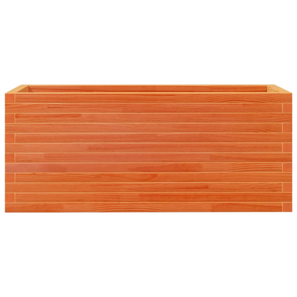 Jardinera De Madera Maciza De Pino Marrón Cera 110x40x45,5 Cm_4