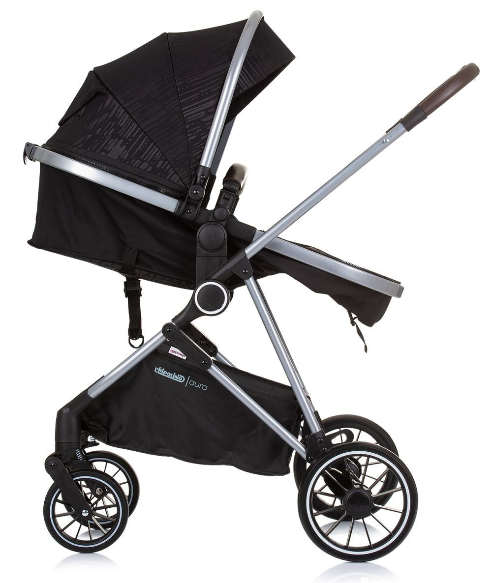 Carrito De Bebé Trio Convertible Aura Hasta 22 Kg Obsidian Silver_3