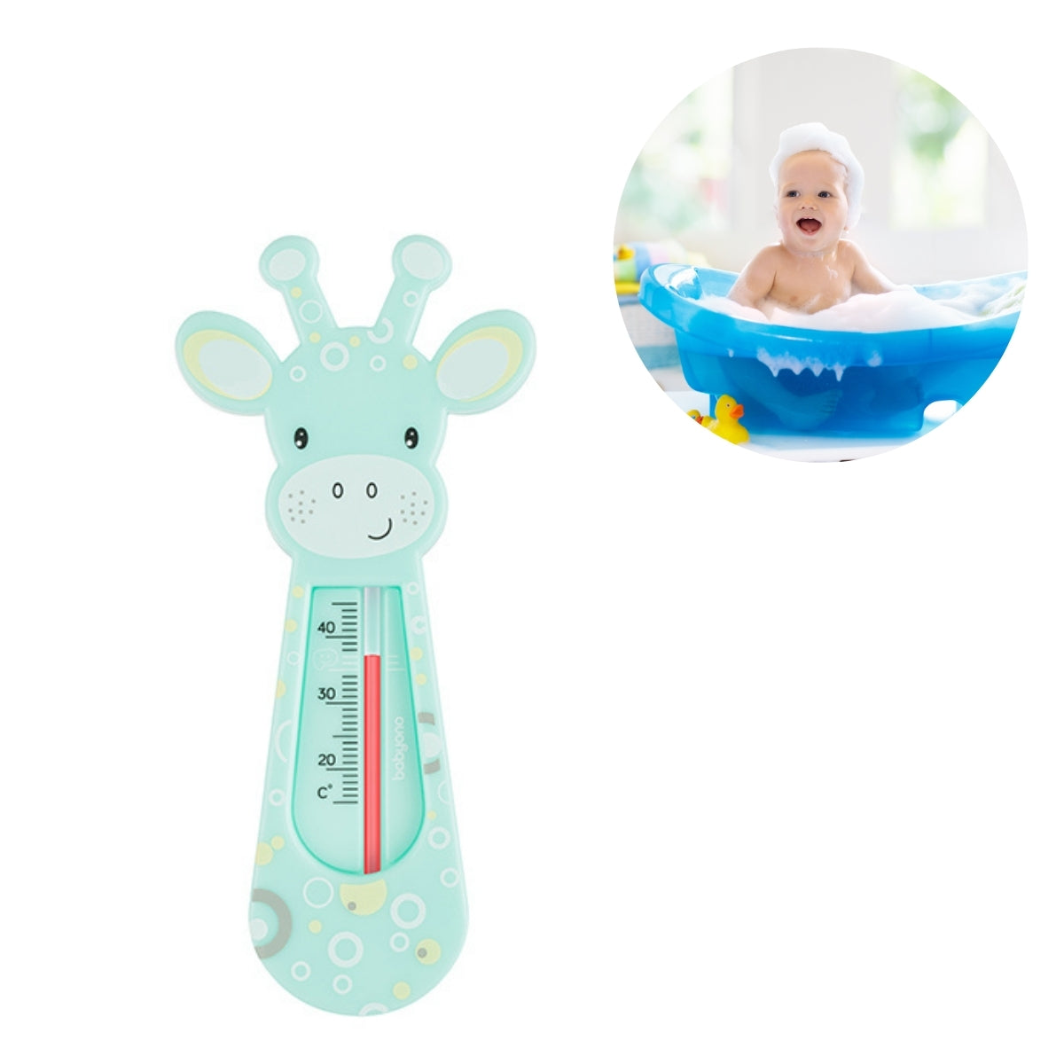 Termometro Del Agua Para Bebés Girafa Mint_2