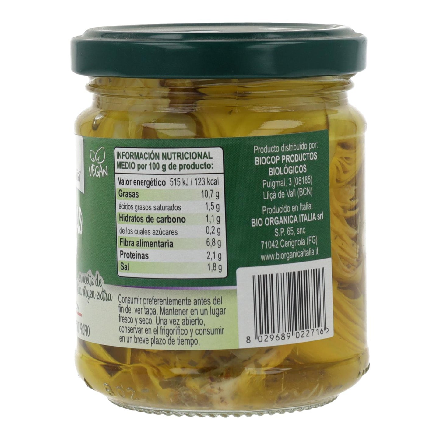 Alcachofras Grelhadas em Óleo Bemeter Bio Organica Italia 190 GR