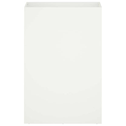 Macetero De Jardín Blanco 40 X 30 X 75 Cm_2