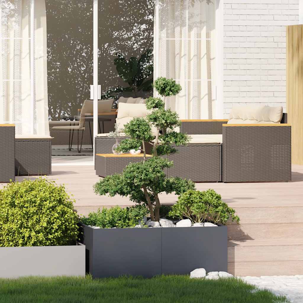 Jardinera Acero Gris Antracita 100x100x40 Cm_2