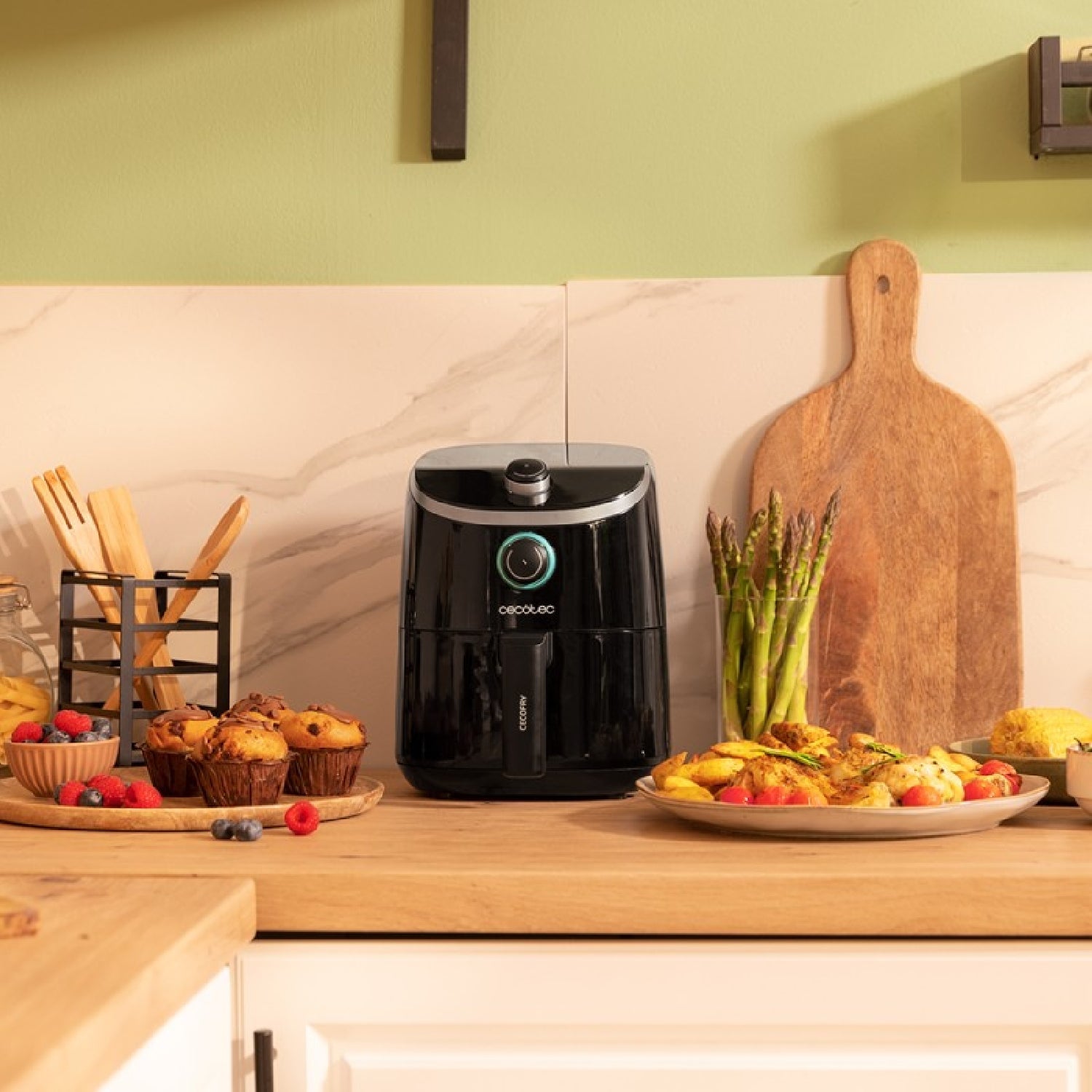 Freidora Sin Aceite De 2 L De Aire Caliente Cecofry Compact 2000. 900 W, Dietética, Manual Y Compacta, Tecnología Perfectcook, Termostato, Temperatu_3